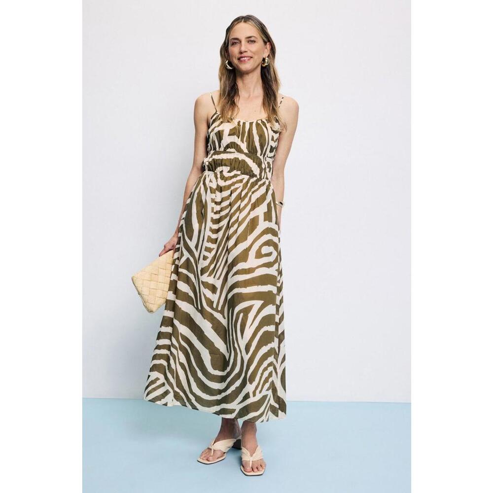 Rails Green Fatima Maxi Dress Size XXL discoloration and prayed seam